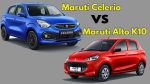 Maruti Suzuki Alto K10 vs Maruti Suzuki Celerio