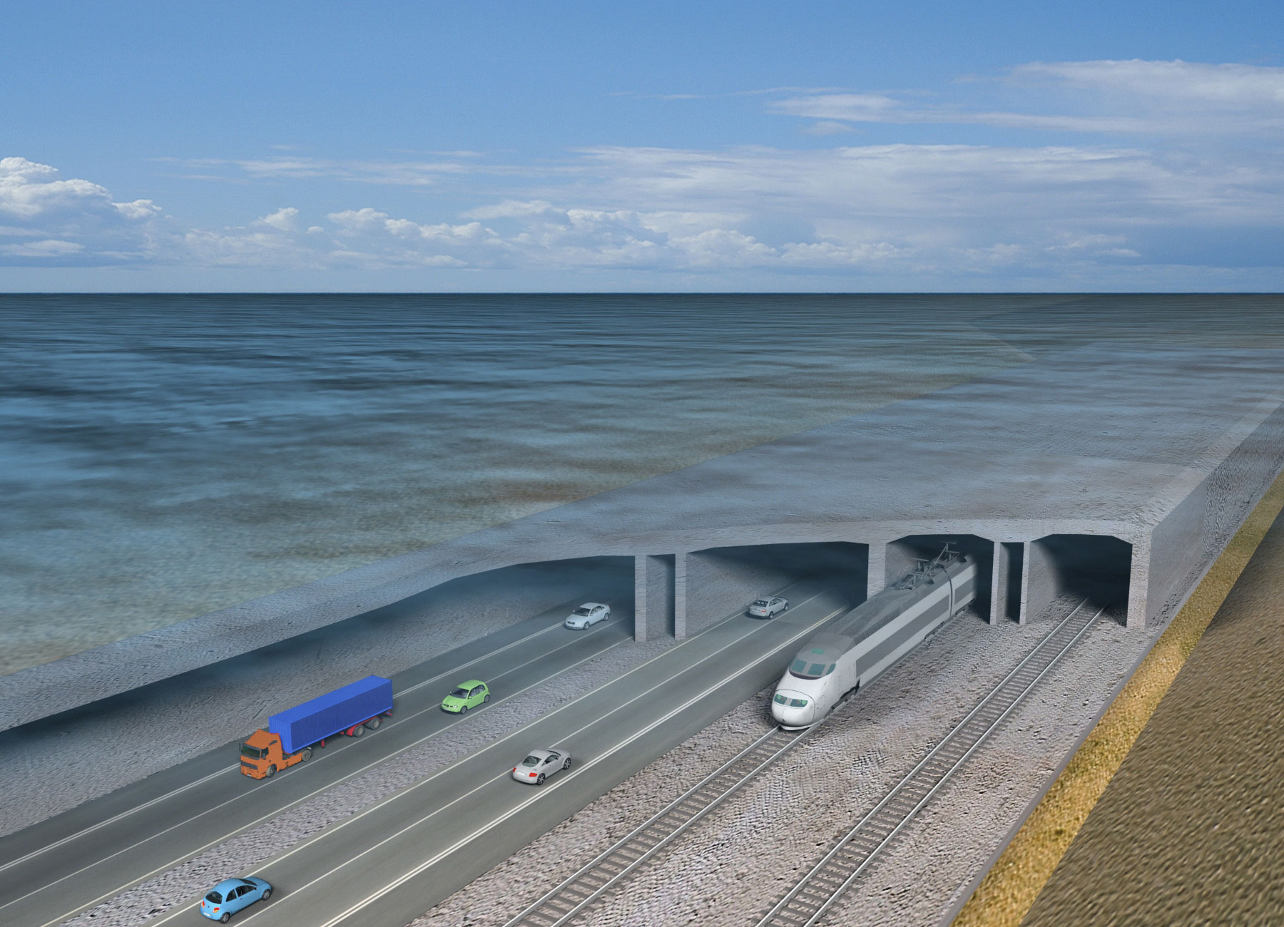 Undersea tunnel Denmark and Germany