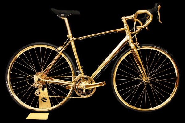 gold bicycle