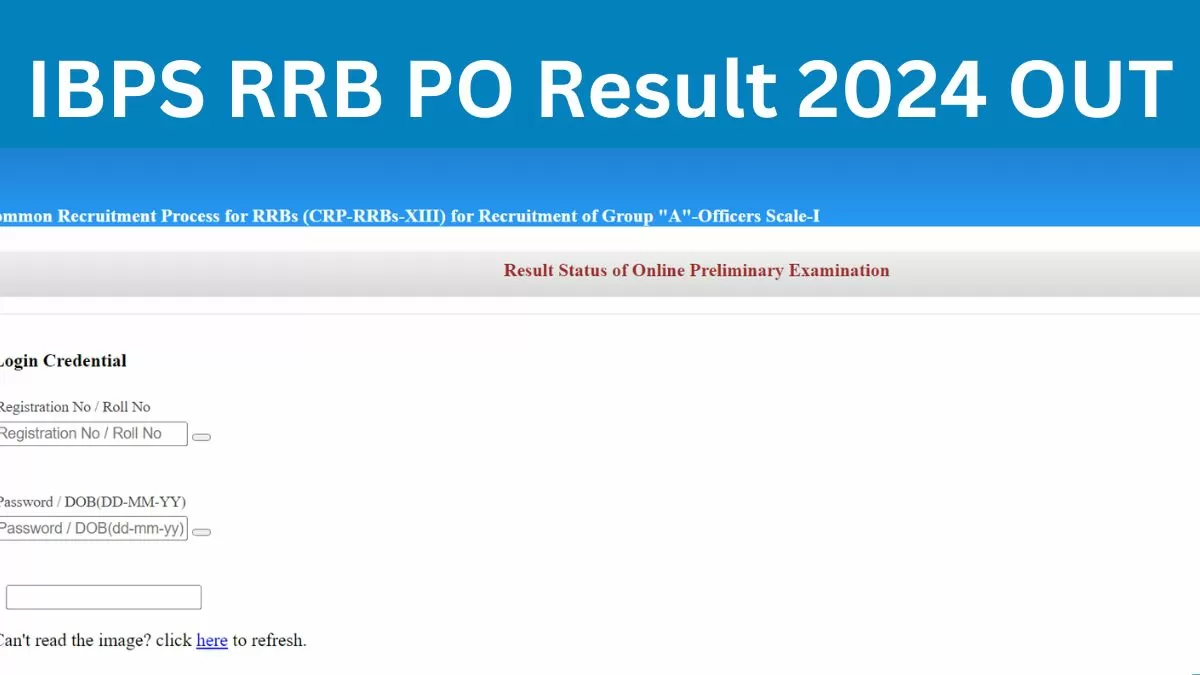 IBPS RRB PO Prelims Result 2024