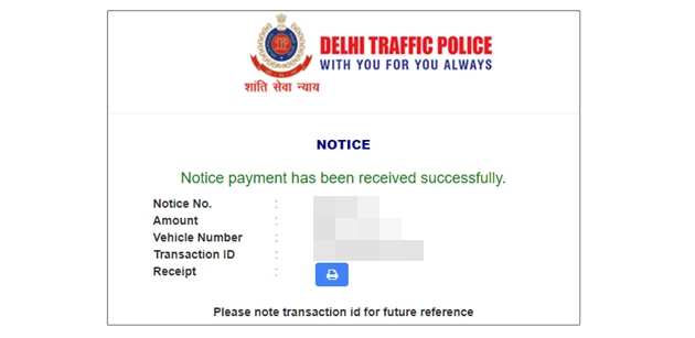 Traffic Challan