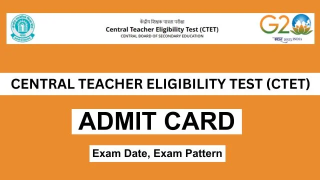 CTET Admit Card 2024