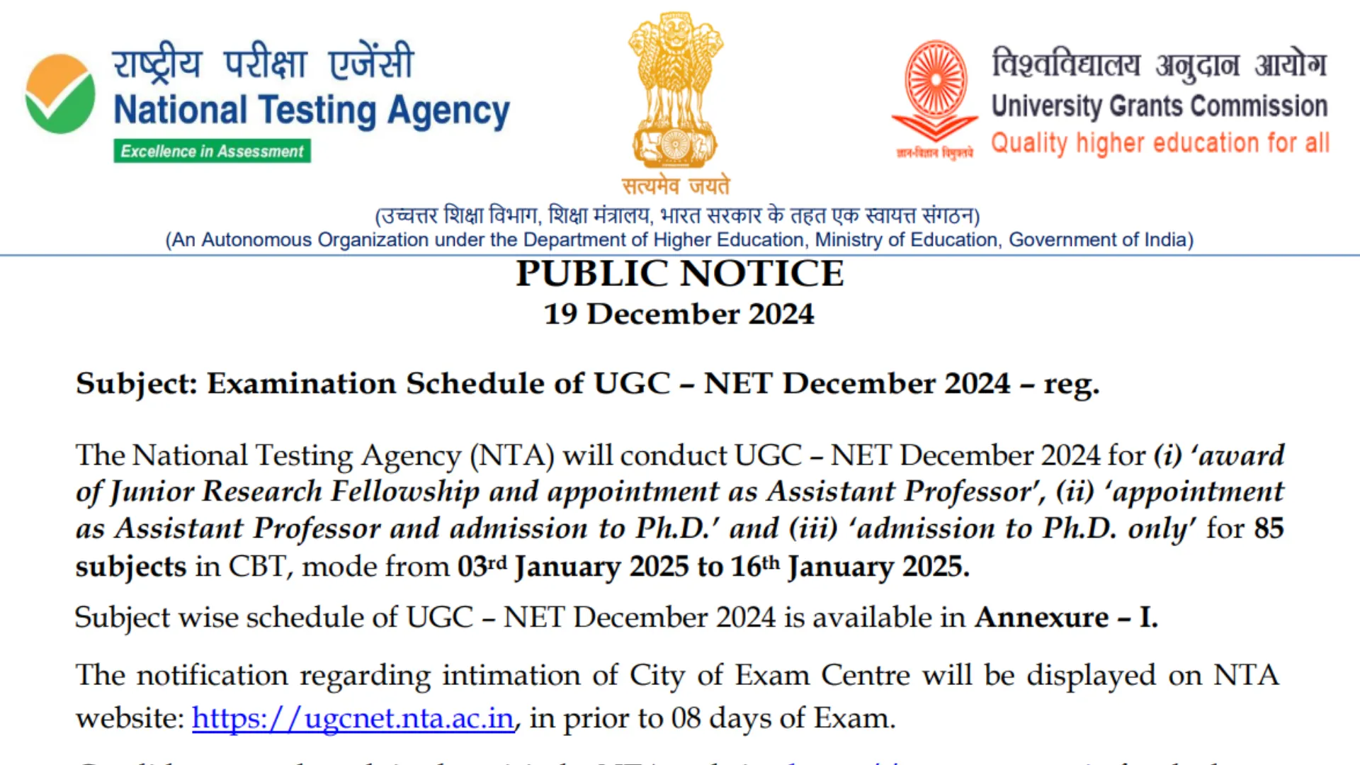 UGC NET December 2024