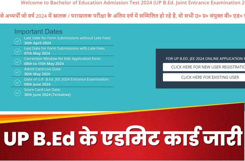 UP B.Ed Admit Card 2024